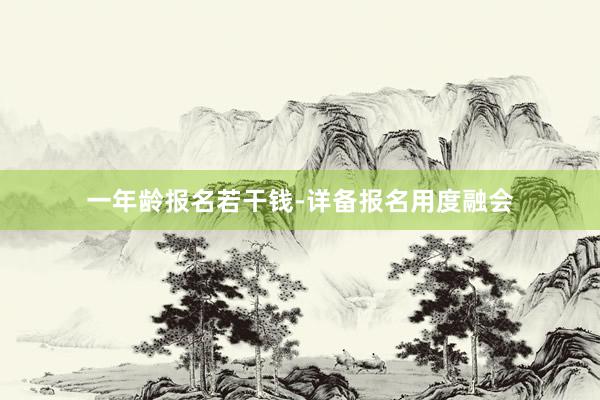 一年龄报名若干钱-详备报名用度融会